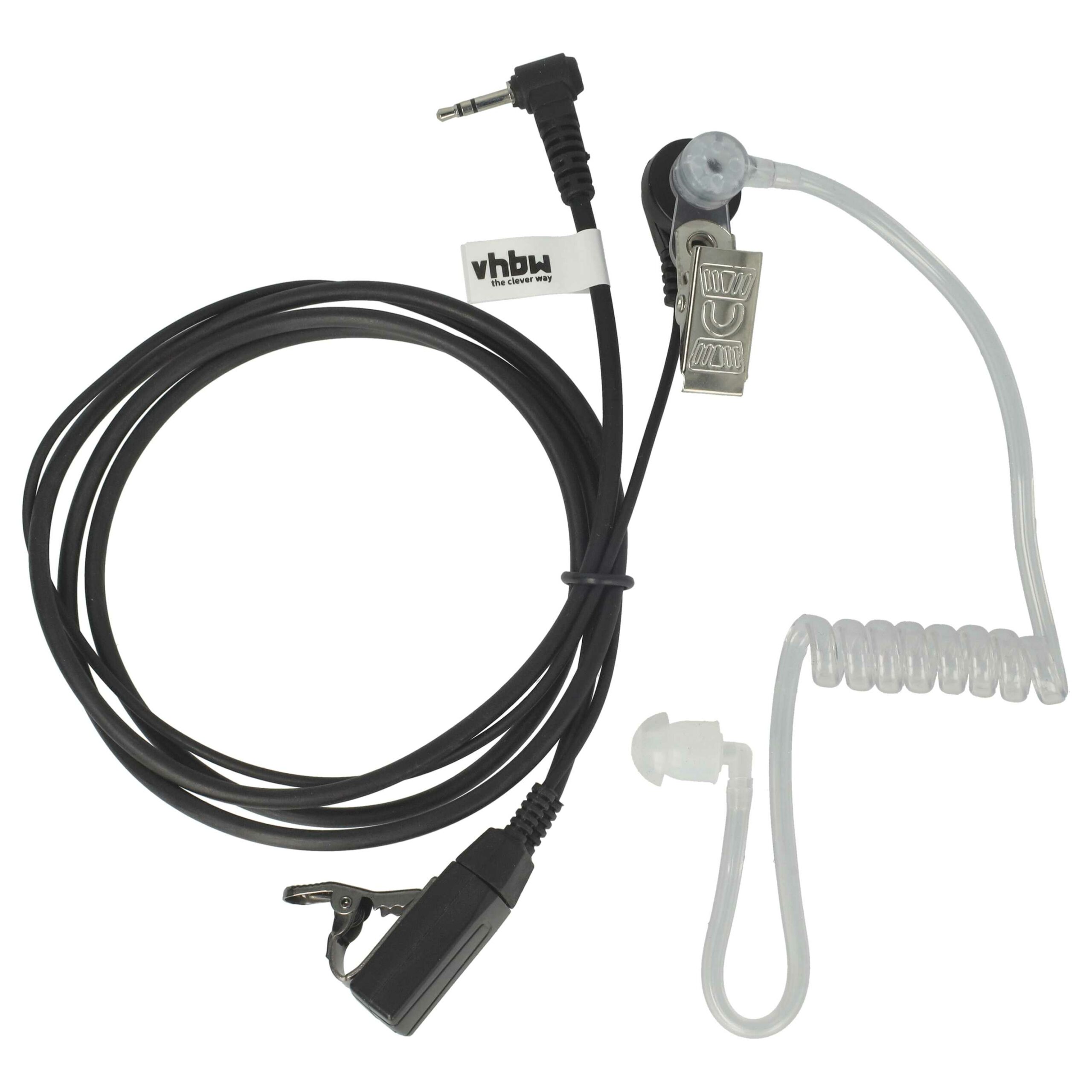 Auricular de Segurança para Motorola T280 com Botão de Chamada, Clip de Montagem e Cabo Phono - vhbw - Image 2