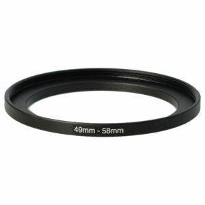 Anel Adaptador Step-Up 49 mm para 58 mm - Adaptador de Filtros para Objetivas