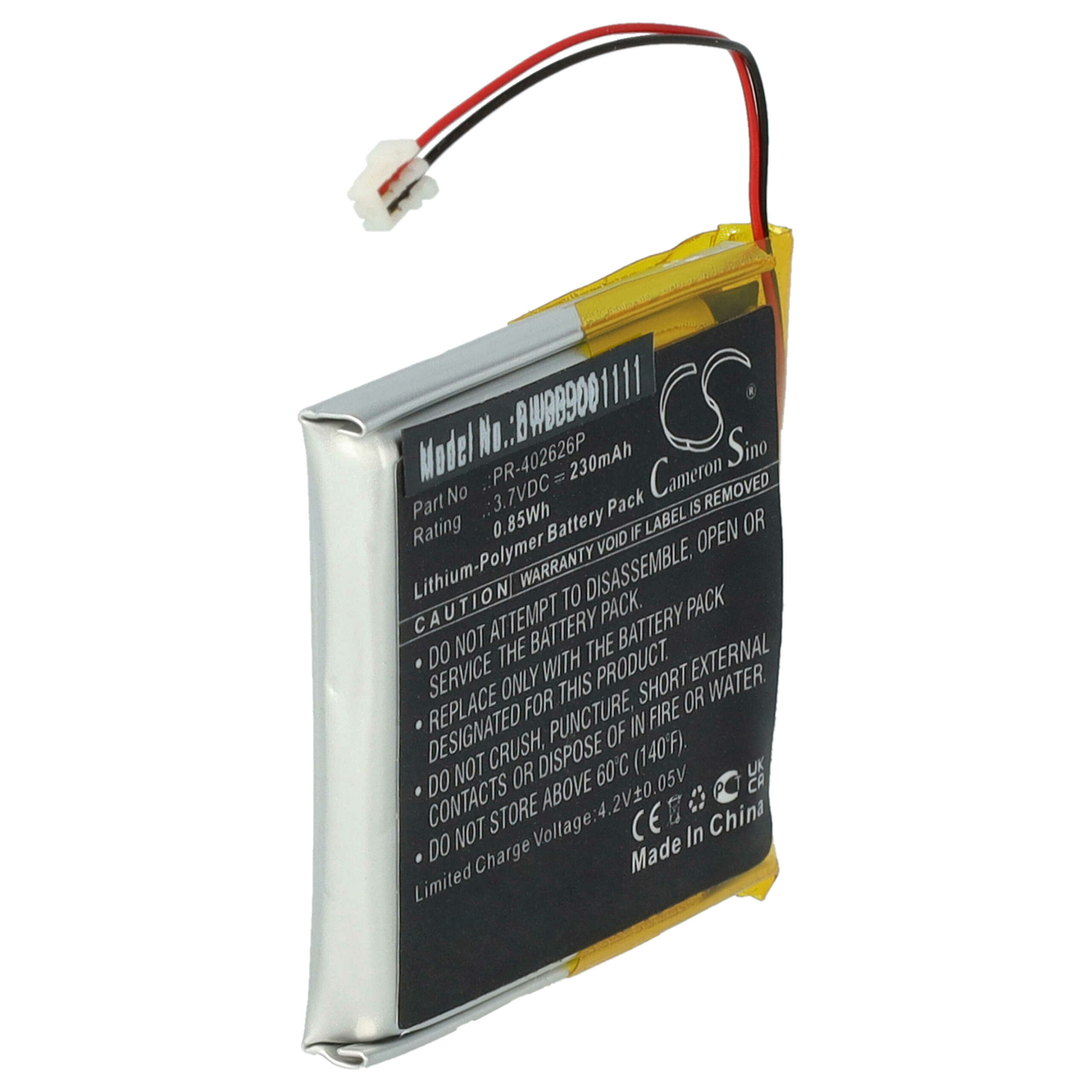 Bateria vhbw para Suunto Smartwatch PR-402626P - 230 mAh 3.7 V Li-polymer - Image 3
