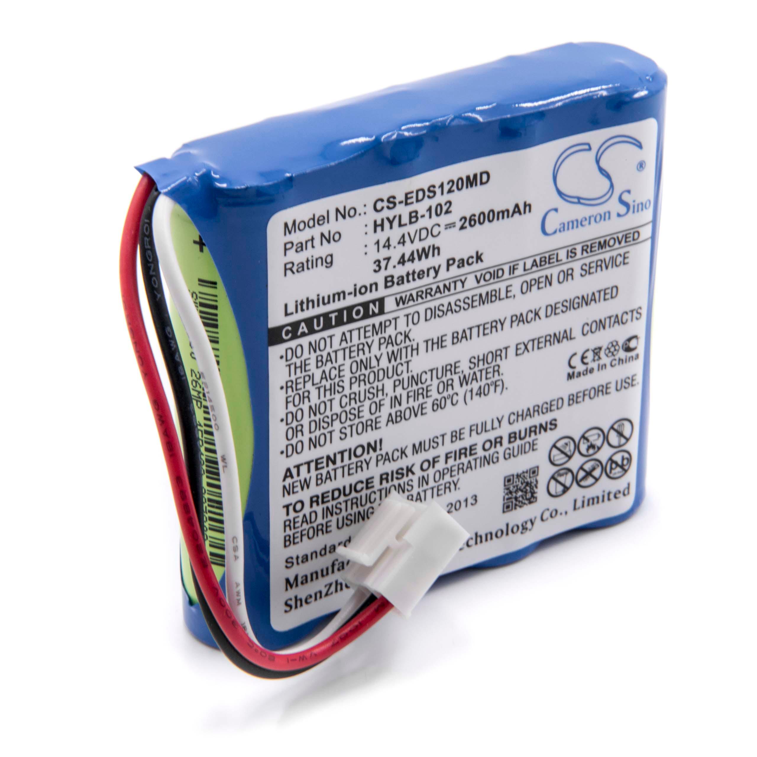 Bateria vhbw para Equipamentos Médicos Edan HYLB-102, TWSLB-005 - 2600 mAh 14.4 V Li-Ion
