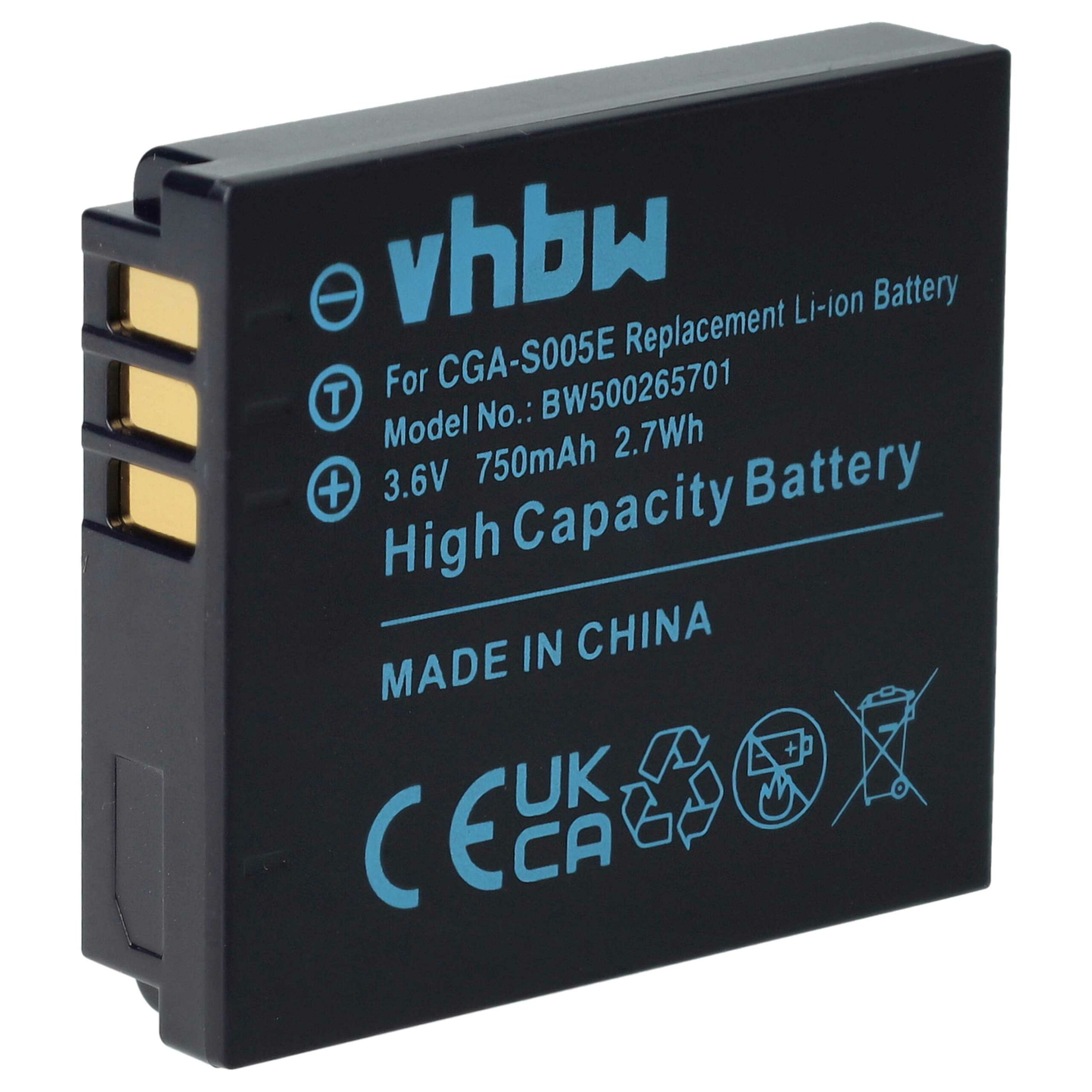 Bateria vhbw para Leica BP-DC4 - 750mAh, 3.6V, Li-Ion