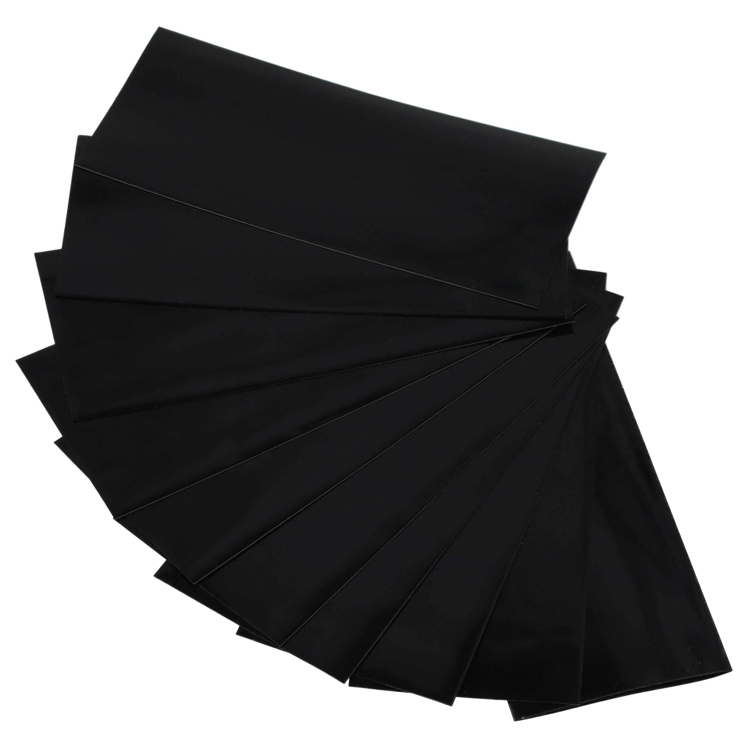 10x Tubagens Termorretrátil para Células de Bateria 18650 - Preto