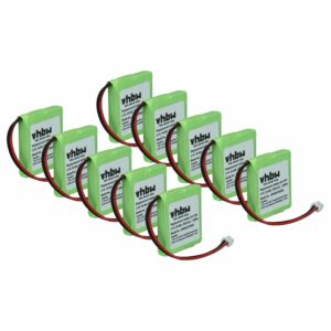 10x Bateria vhbw para telefone fixo Siemens/Swisscom S30852-D1751-X1 - 650 mAh 2.4 V NiMH