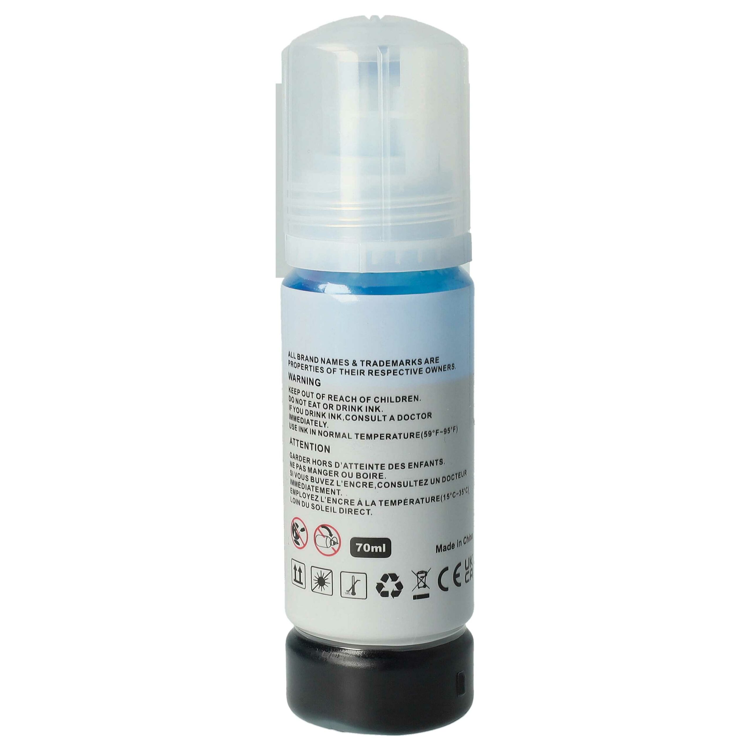 Tinta de Recarga Cyan vhbw Compatível com Epson 102 C13T03R240 - 70 ml - Image 2