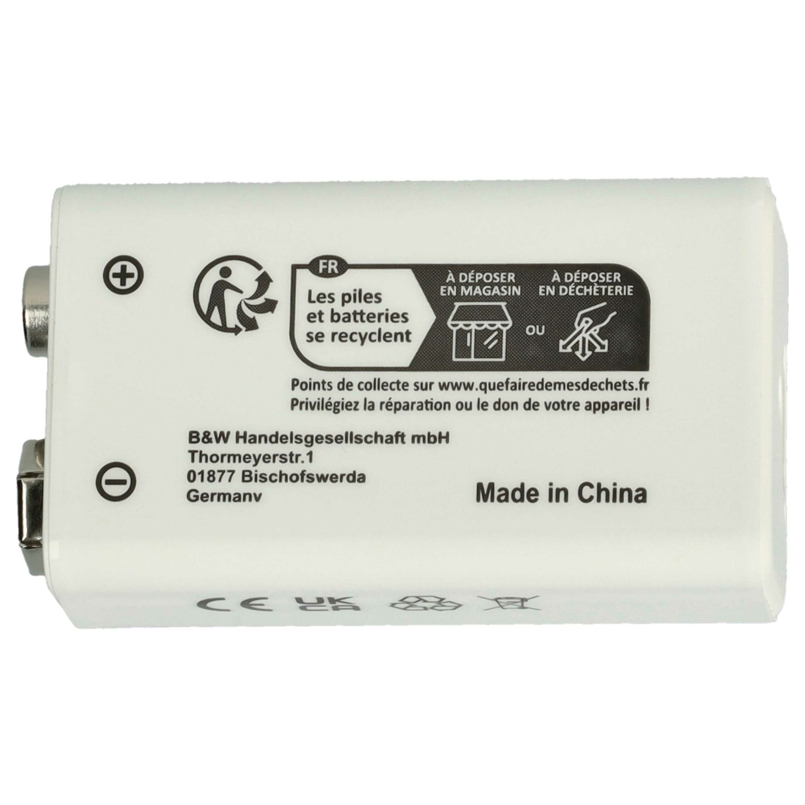 Bateria 9V Li-Ion EXTENSILO 1 Ah - Substituição BATV13 para Sistemas de Alarme Daitem - Image 2