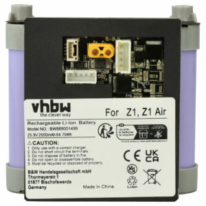 Bateria vhbw 2500mAh 25.9V Li-Ion para Roidmi Z1 Air XCQ15RM, XCQ05RM