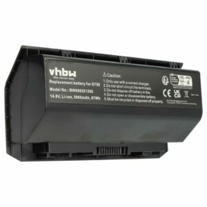 Bateria vhbw para Asus 0B110-0020000M, A42-G750 - 5900 mAh 14.8 V Li-polymer, preta