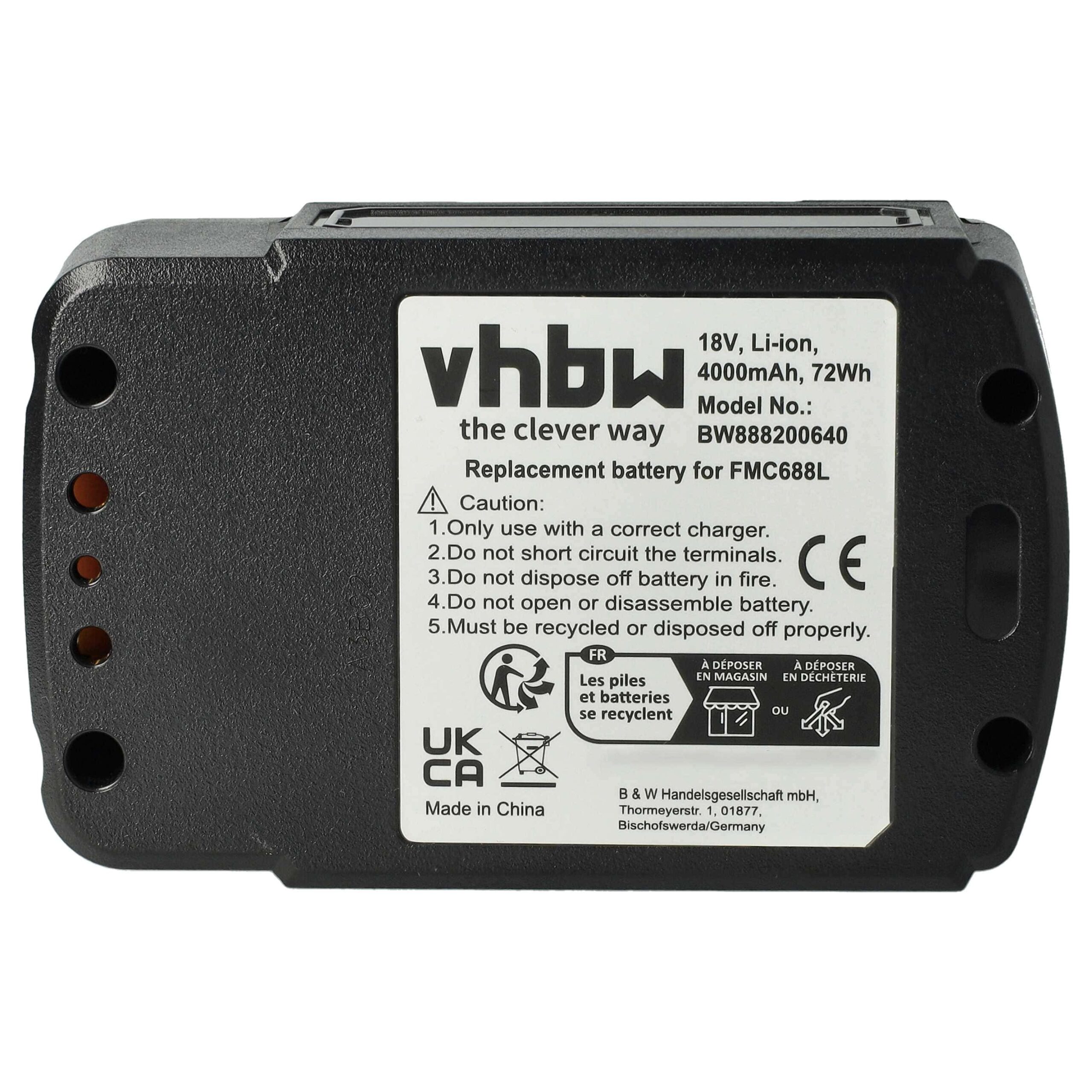 Bateria compatível Stanley FMC687L para ferramentas eléctricas - 4000 mAh, 18 V, Li-Ion - Image 3