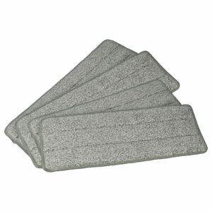 Jogo de 4 Cabeças de Esfregona para Clean Maxx 09996 - Poliéster, Branco e Cinzento