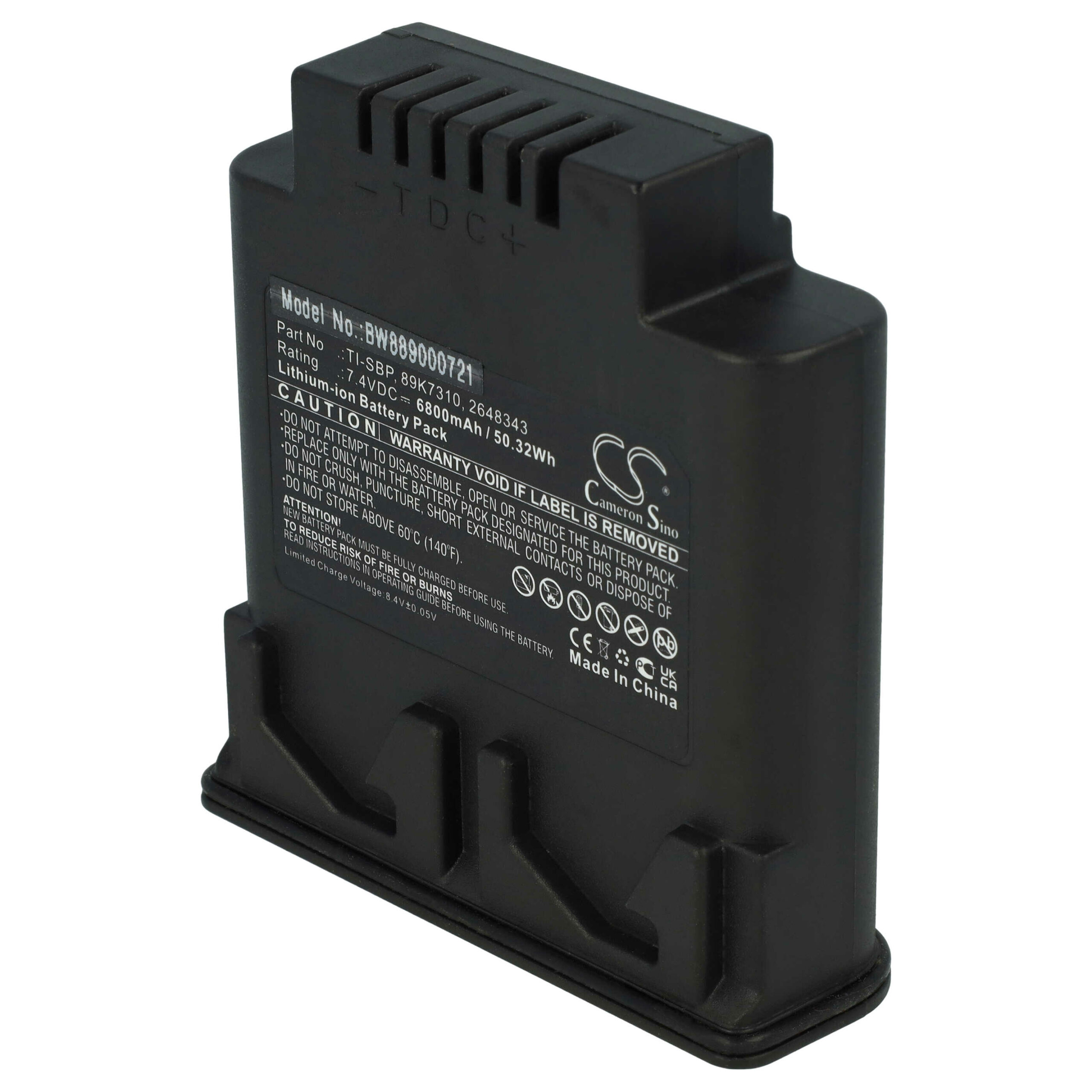 Bateria para Câmara Térmica Fluke 89K7310, TI-SBP, 2648343 - 6800 mAh 7.4 V Li-Ion vhbw - Image 3