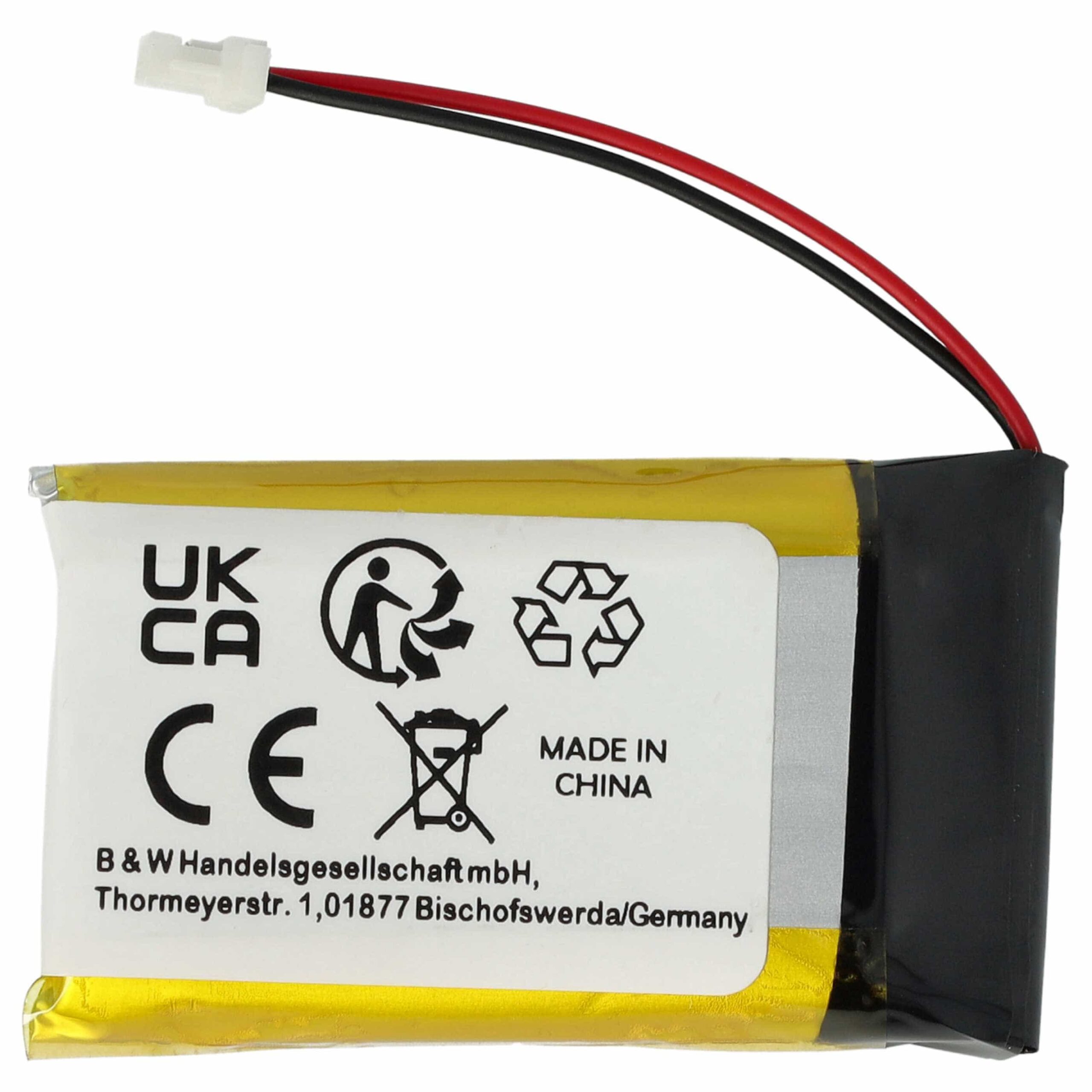 Bateria para Auscultadores Sem Fios Sena - 2x Bateria 650 mAh 3.7 V Li-polímero vhbw - Image 4