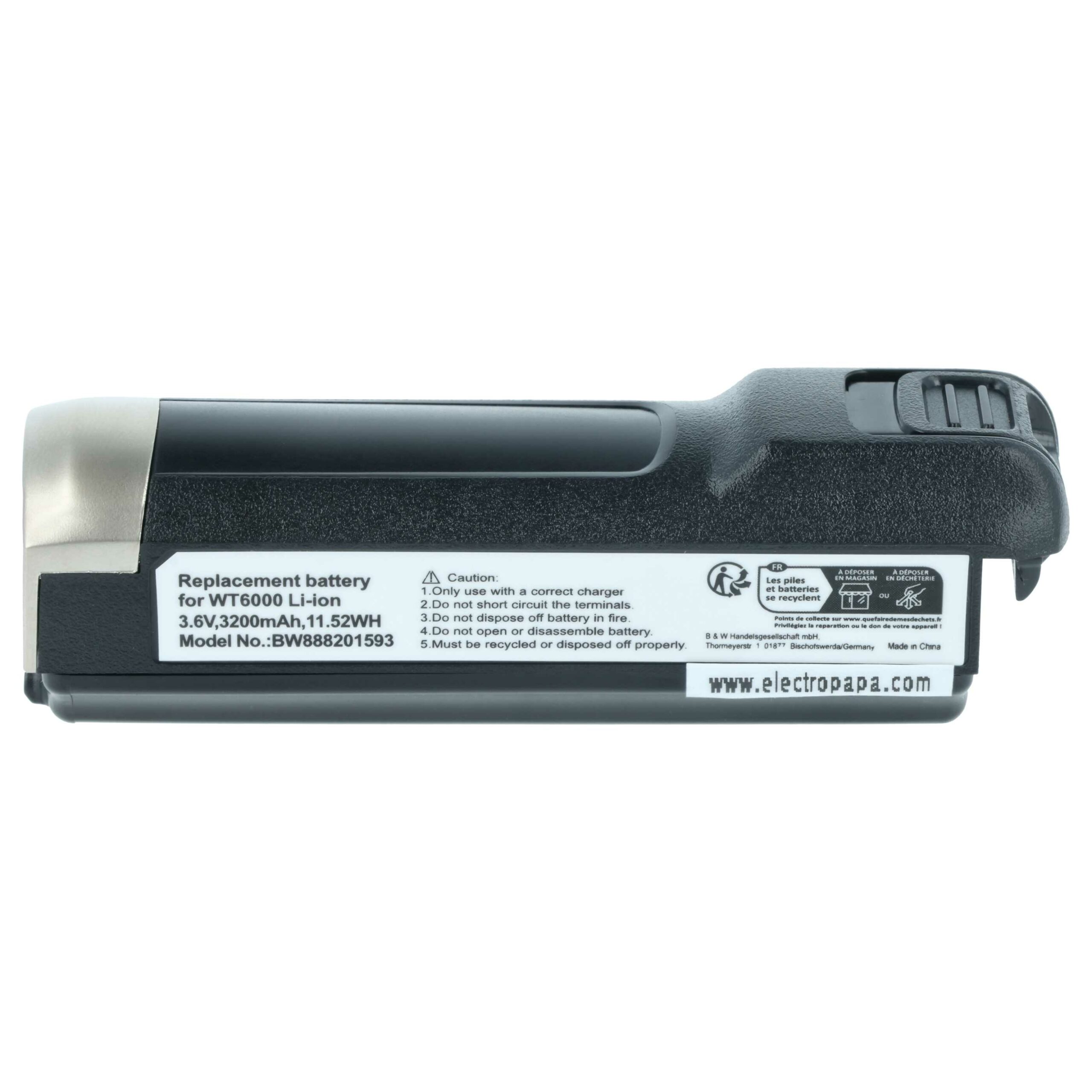 Bateria de substituição vhbw para Zebra BTRY-NWTRS-50MA-01 - Scanner de códigos de barras - 3200 mAh 3.6 V - Image 3