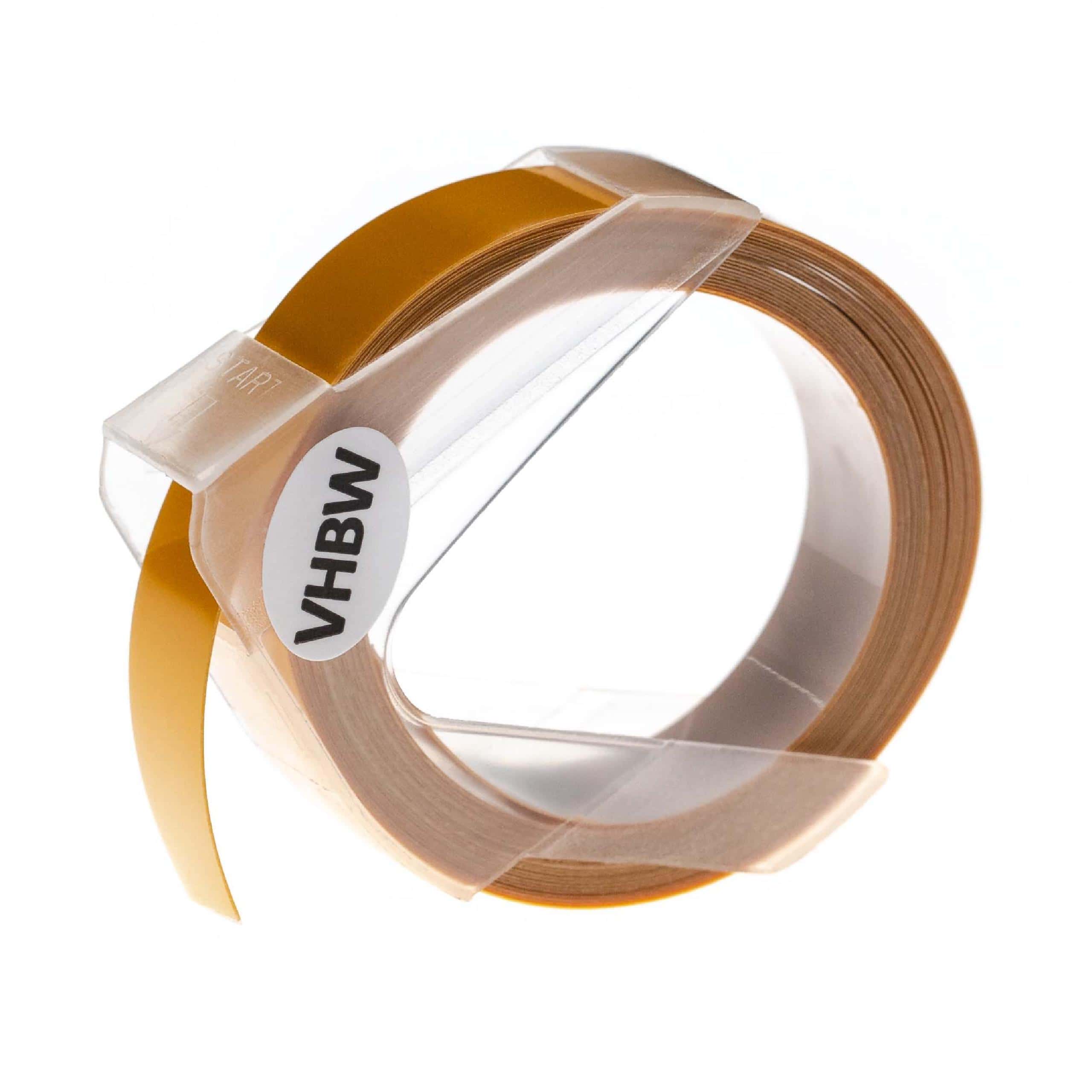 Fita de Etiquetas em Relevo 3D compatível com Dymo 0898172 - 12 mm Branco em Amarelo Escuro - Image 2