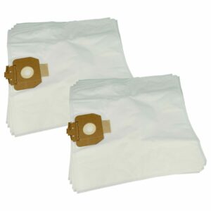 10x Sacos para Aspirador vhbw compatíveis com Diversey 7514886, 7514803 PowerPlus - microfleece