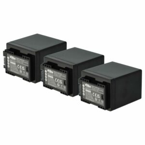 Bateria vhbw 3x para câmaras de vídeo Canon BP-745, BP-727 - 4450 mAh 3.6 V Li-Ion
