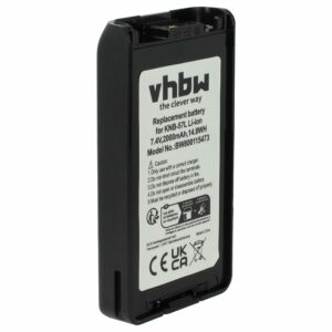 Bateria para Rádio Kenwood KNB-24LX, KNB-24, KNB-24Li, KNB-25A, KNB-25, KNB-24L - 2000 mAh 7.4 V Li-Ion vhbw