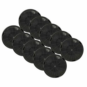 10x Filtro de Carvão Ativado Substituição para AEG EHFC62, EFF62 e Campainhas Bosch - 19,6 cm
