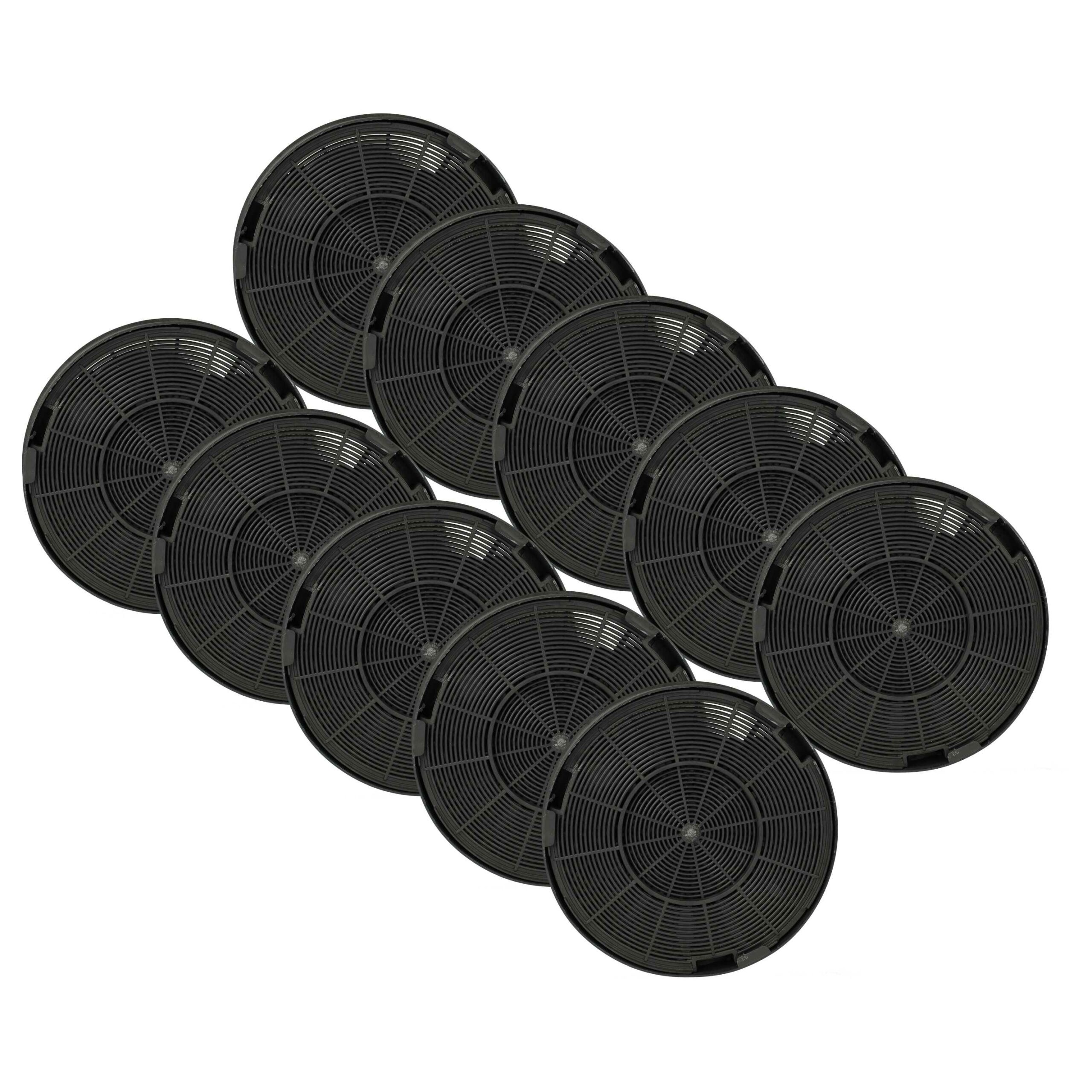10x Filtro de Carvão Ativado Substituição para AEG EHFC62, EFF62 e Campainhas Bosch - 19,6 cm