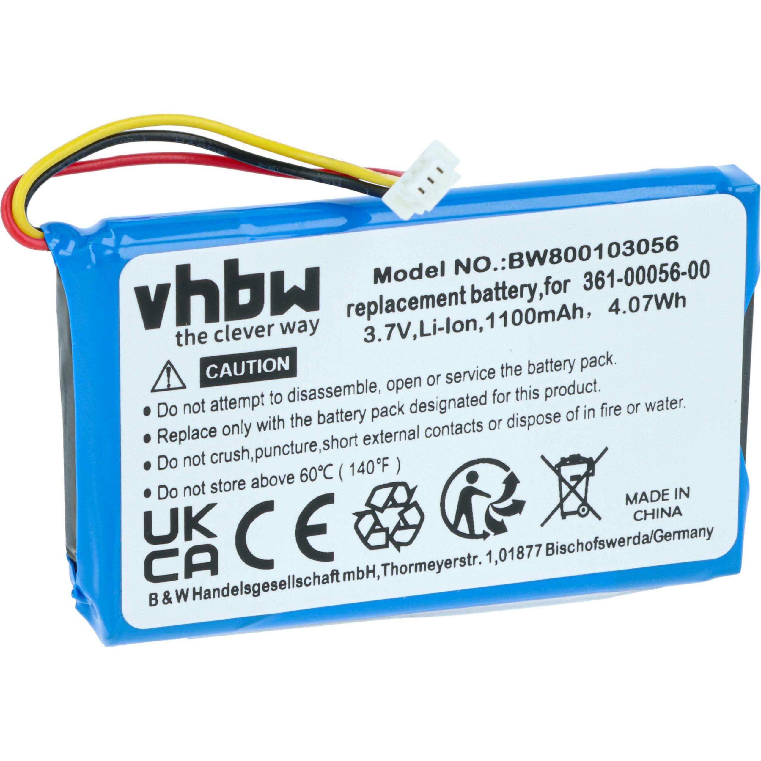 Bateria para GPS Garmin compatível com 361-00056-01 - 1100mAh, 3.7V