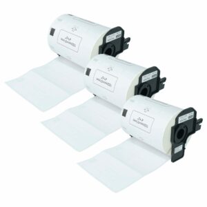 3x Rolo de Etiquetas compatível com Brother DK-11240 - 102 mm x 51 mm + Suporte