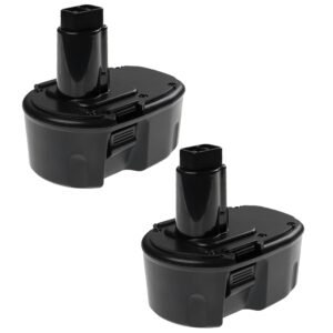 2x Bateria EXTENSILO para Dewalt DE9092, DE9091, DE9094, DC9091, DE9038 - 3300 mAh, 14.4V, NiMH