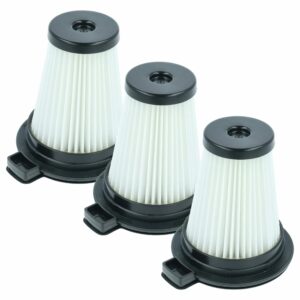 3x Filtros de Cartucho Compatíveis com Beko 874236, 9178039181 para Aspirador Grundig, Preto/Branco