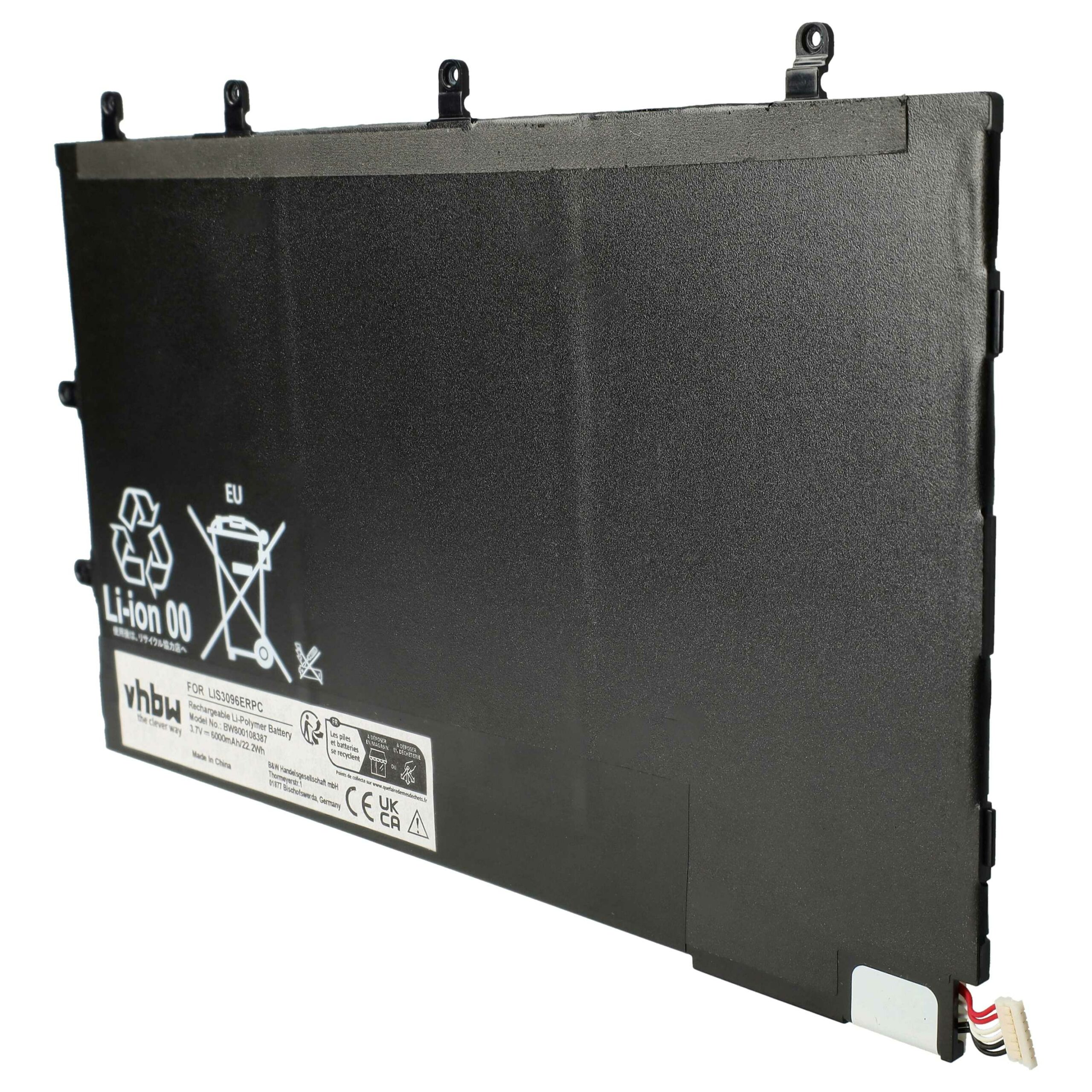 Bateria vhbw para Tablet Sony LIS3096ERPC - 6000 mAh 3.7 V Li-polymer - Image 3
