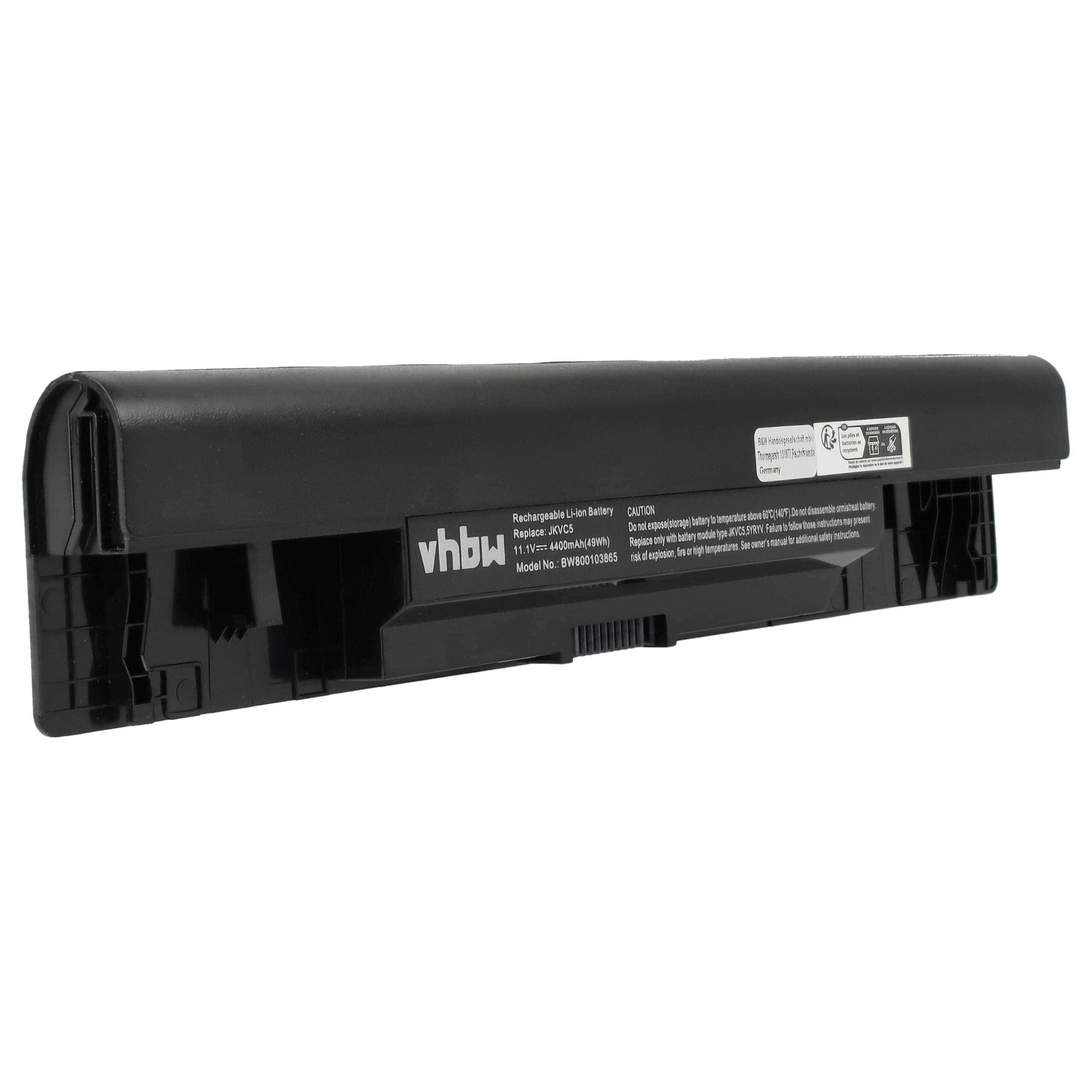 Bateria para Portátil Dell compatível com 0FH4HR, 05Y4YV, 0X0WDN, 0NKDWN, 312-1021 - 4400 mAh 11.1 V Li-Ion, preta