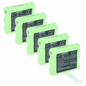 Bateria vhbw 5x para Midland PB-X7, BATT10, AVP13 - 1500 mAh 3.6 V NiMH