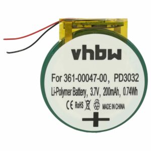 Bateria vhbw para Smartwatch Garmin 361-00047-00, PD3032 - 200 mAh 3.7V Li-polymer + Ferramentas