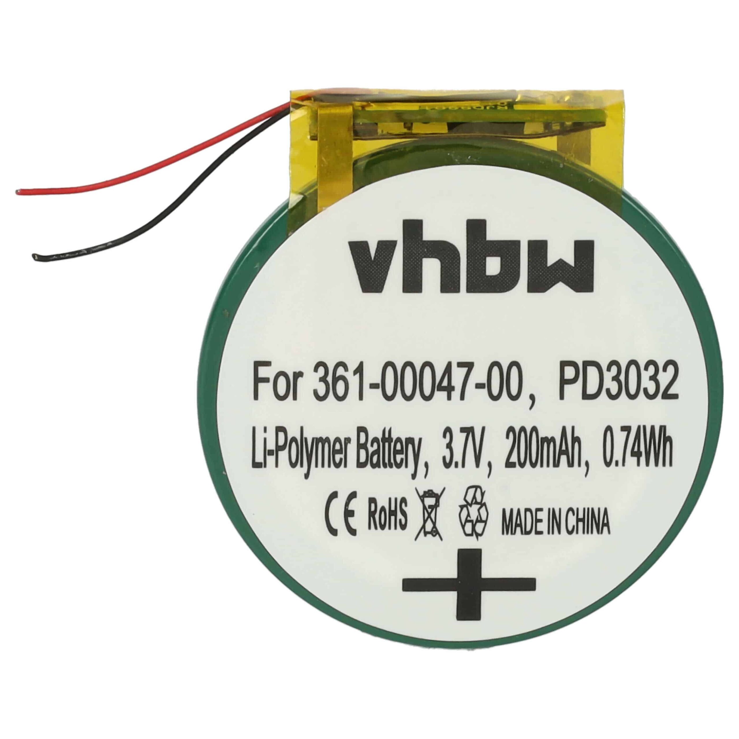 Bateria vhbw para Smartwatch Garmin 361-00047-00, PD3032 - 200 mAh 3.7V Li-polymer + Ferramentas