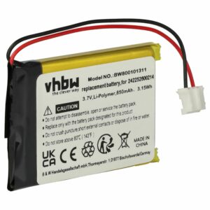 Bateria de substituição vhbw para comandos Philips 242252600214 - 850 mAh 3.7 V Li-Ion