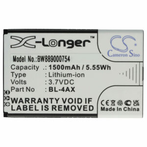 Bateria vhbw para Nokia BL-4AX, BL-4XL - 1500 mAh 3.7 V Li-Ion