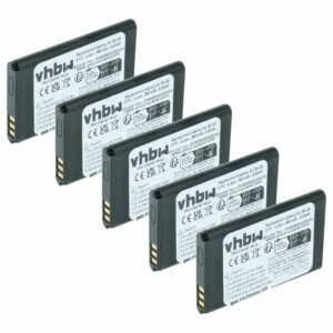 Bateria vhbw 5x compatível Alcatel RTR001F01 - 900 mAh 3.7 V Li-Ion