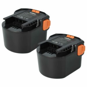 2x Bateria vhbw para AEG 0700 980 320, M1230R, B1220R, B1215R - 3300 mAh, 12 V, NiMH