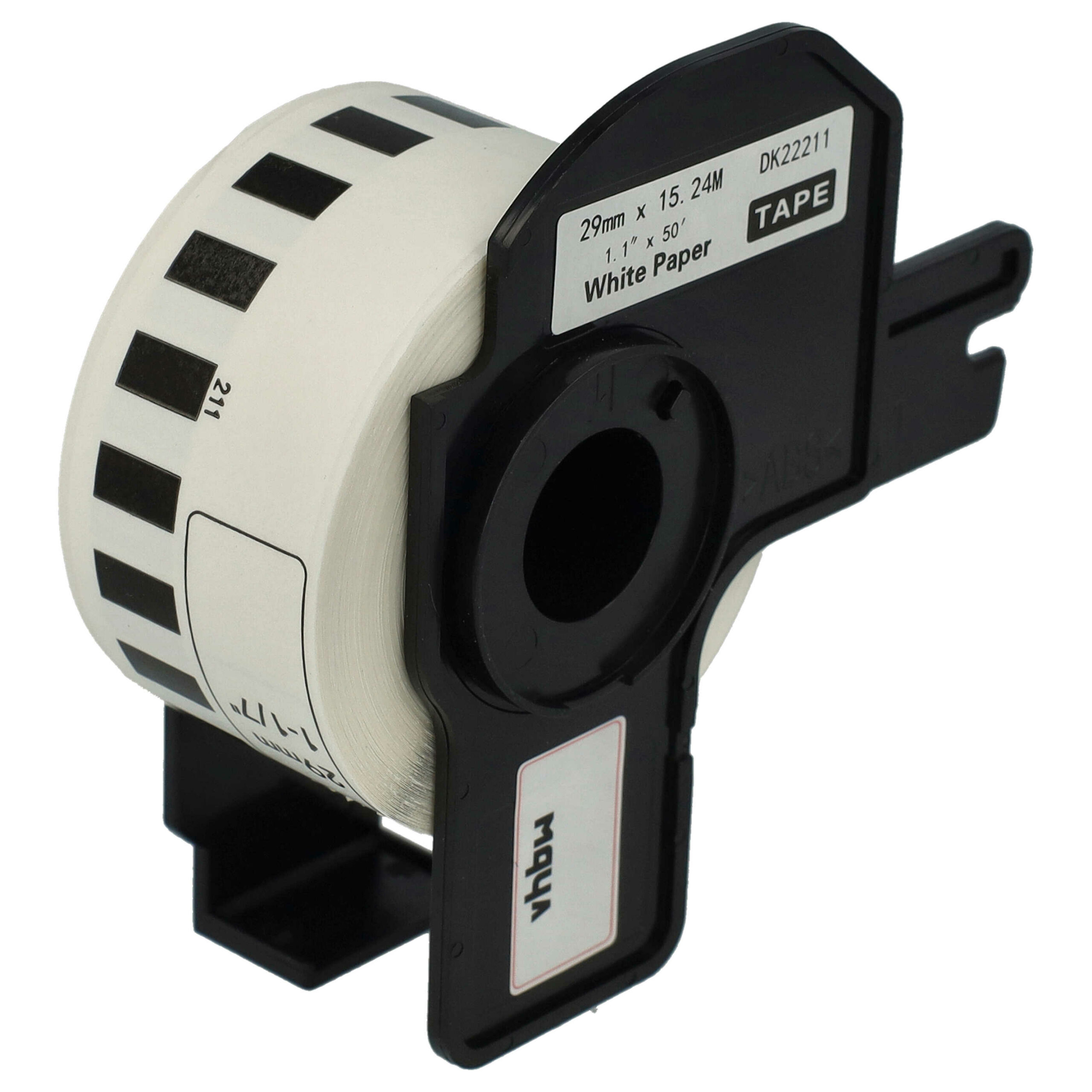 Rolo de Etiquetas compatível com Brother DK-22211 - Premium 29 mm x 15,24 m + Suporte