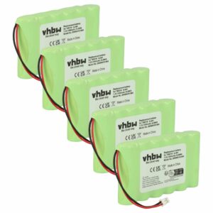 5x Bateria vhbw para Ingenico 789316, 6VHAAL, 6N120SFE-15615 - Scanner Incognito POS 1200 mAh 7.2V