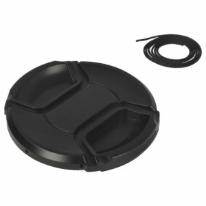 Tampa de Objetiva 72 mm vhbw para Fujifilm, Pentax, Panasonic, Nikon e outras câmaras - com Alça Interior, Plástico, Preto