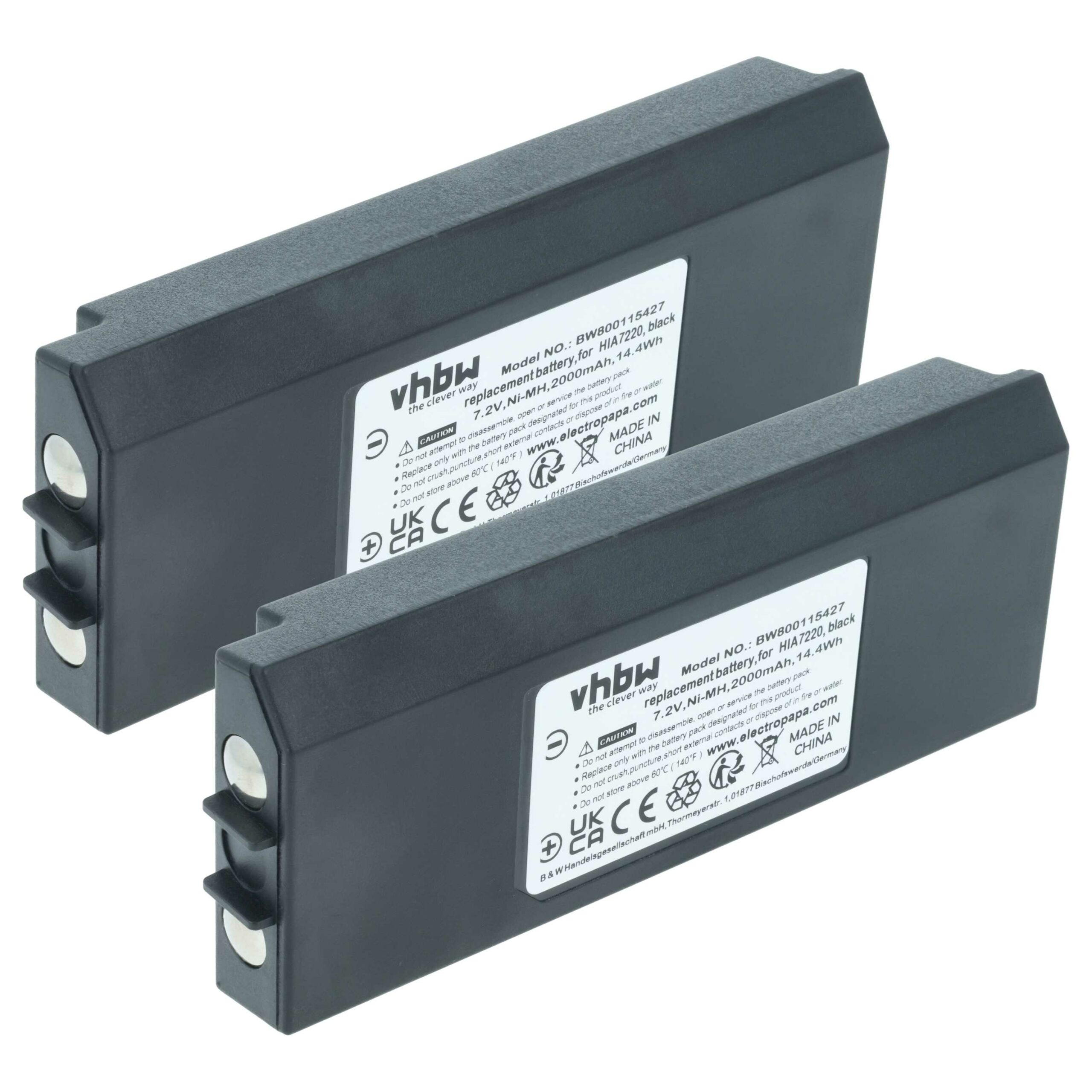 2x Bateria para Telecomando Hiab Olsberg XS Drive - 2000 mAh vhbw