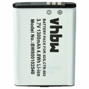 Bateria para Consola Nintendo Substituição CTR-003, C/CTR-A-AB - 1300 mAh 3.7 V Li-Ion vhbw