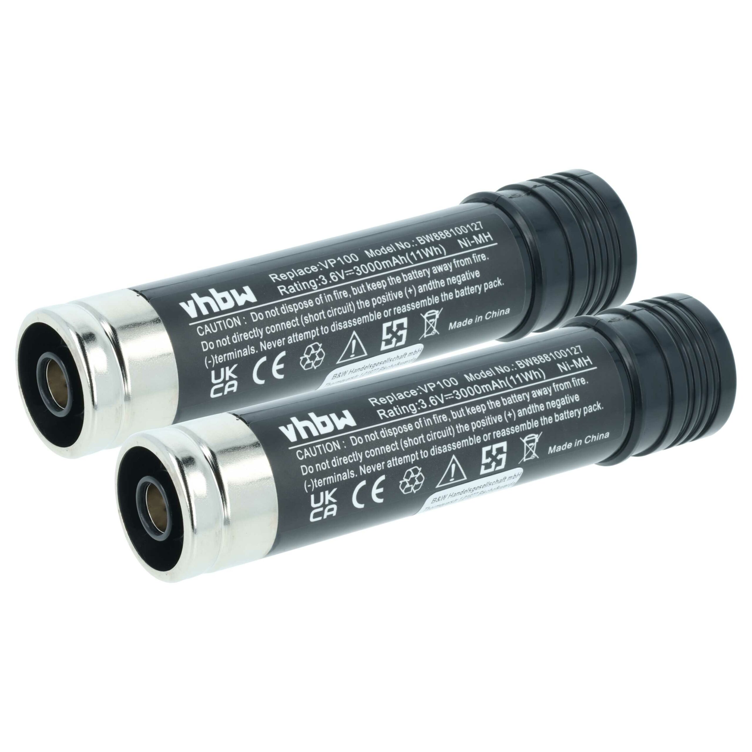 Bateria vhbw 3.6 V 3000 mAh NiMH para Ferramentas Black & Decker (Pack 2x)