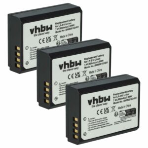 Bateria vhbw LP-E10 para Canon - 3 Unidades, 800mAh, 7.2V, Li-Ion