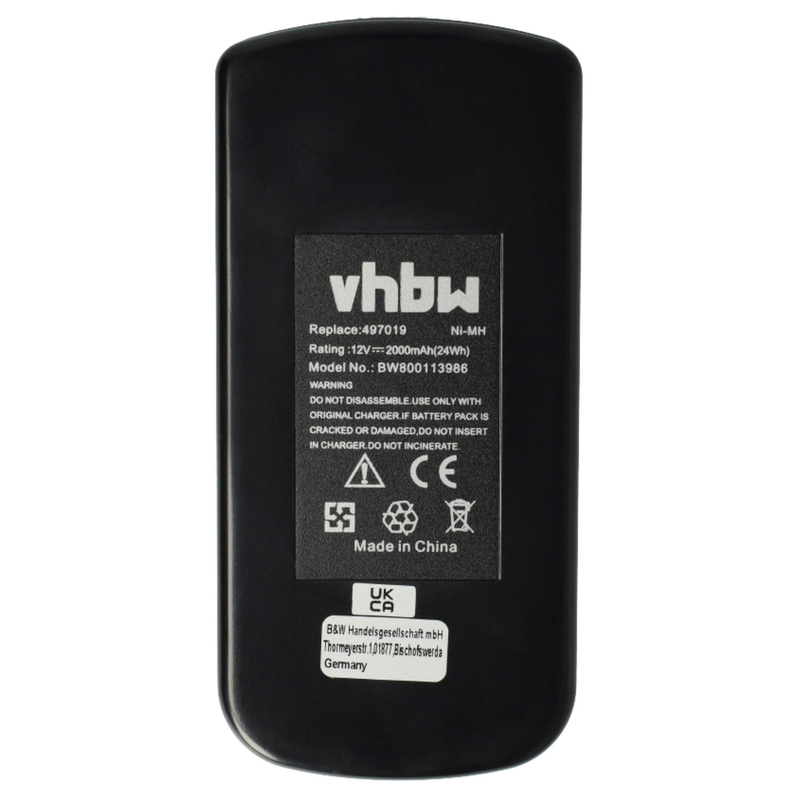 2x Bateria vhbw compatível com Festo Festool 398338, 497019, 493348, 498336 - 2000 mAh, 12 V, NiMH - Image 3