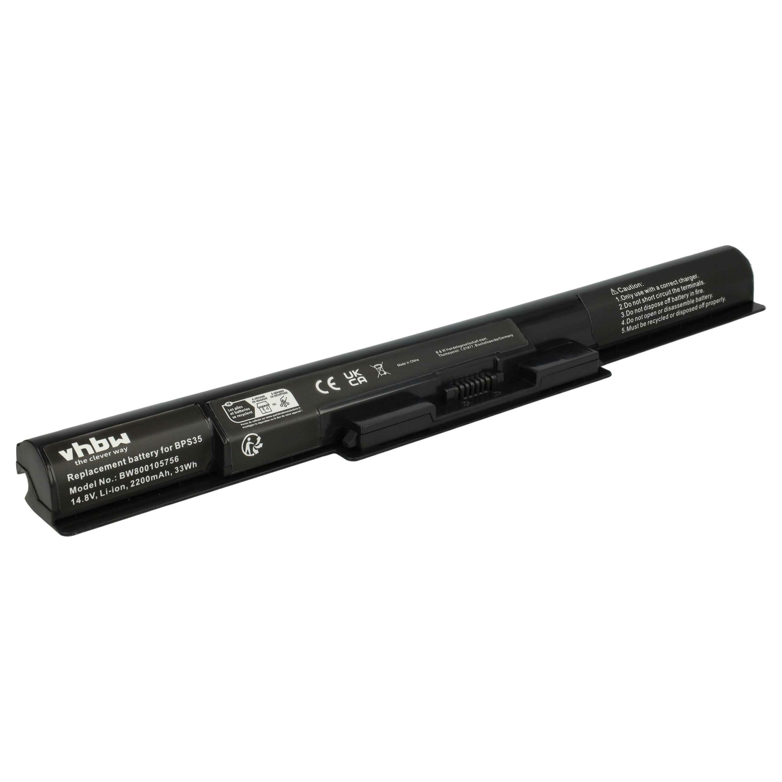 Bateria vhbw para Sony VGP-BPS35A, VGP-BPS35 - 2200 mAh 14.8 V Li-Ion