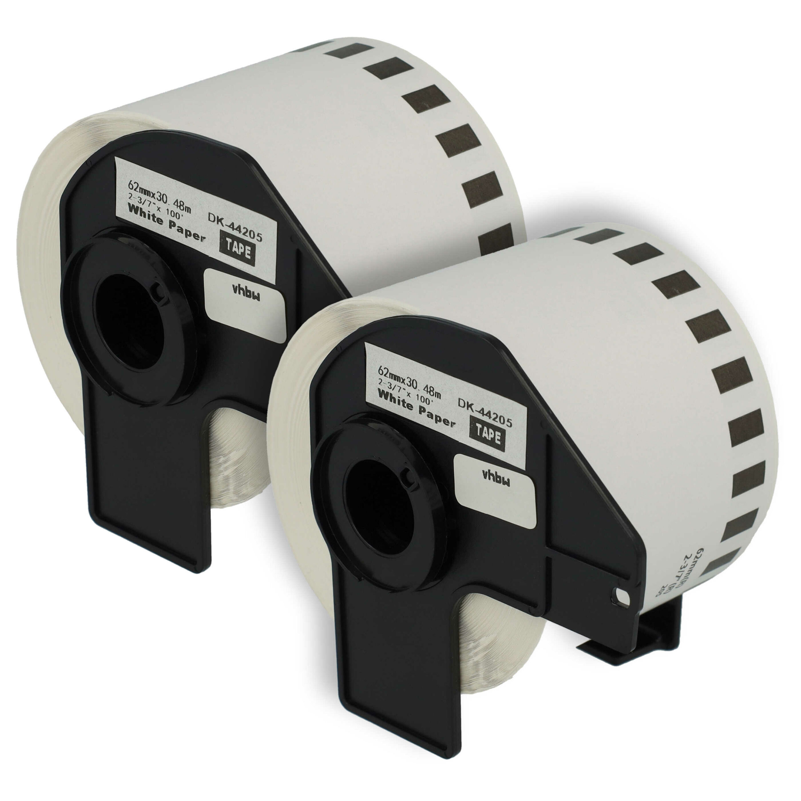 2x Rolo de Etiquetas Compatível Brother DK-44205 - Premium 62 mm x 30.48 m + Suporte