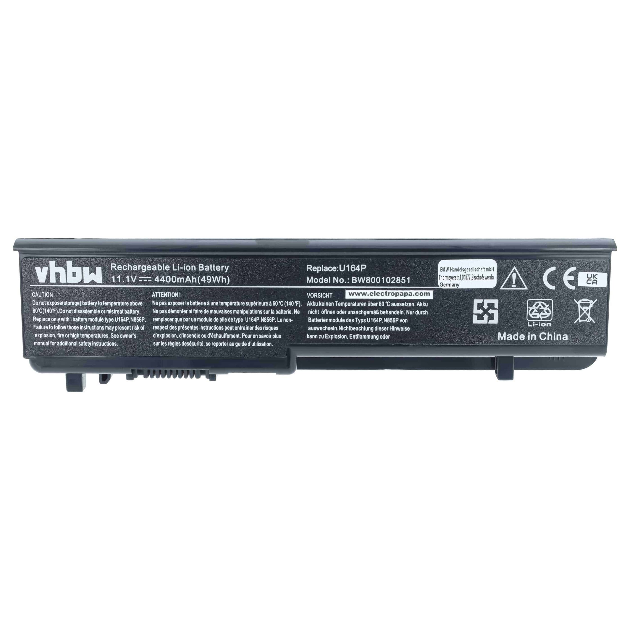 Bateria vhbw para portáteis Dell Studio 1745, 1747, 1749 - 4400 mAh 11.1 V - Image 3