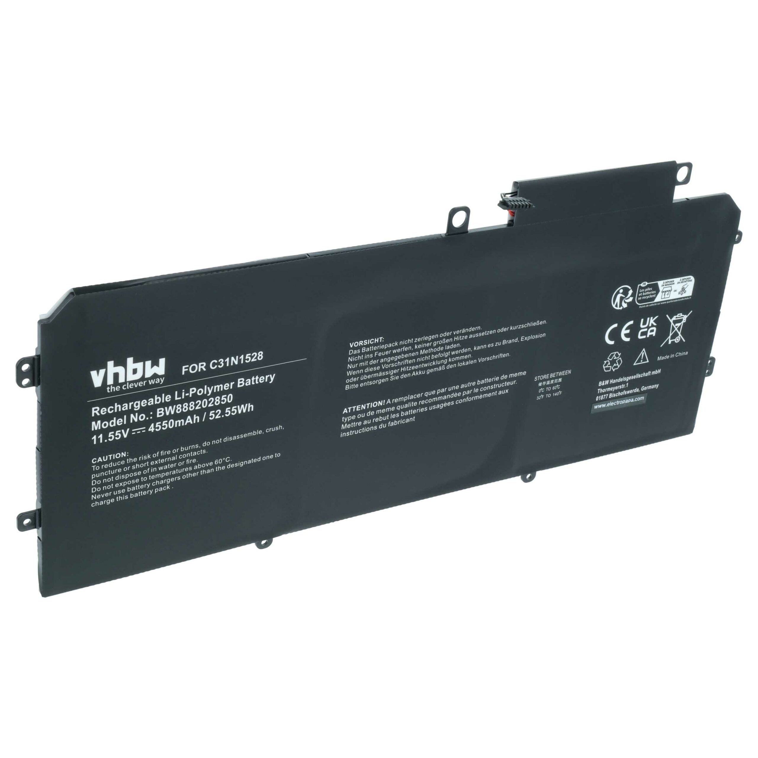Bateria vhbw para portáteis Asus Q324CA, UX360CA (4550 mAh, 11.55 V)