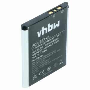 Bateria vhbw para Sony-Ericsson BST-43 950 mAh 3.7 V Li-Ion