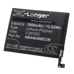 Bateria de Telemóvel vhbw substitui Huawei HB446486ECW - 3900 mAh 3.85 V Li-polymer