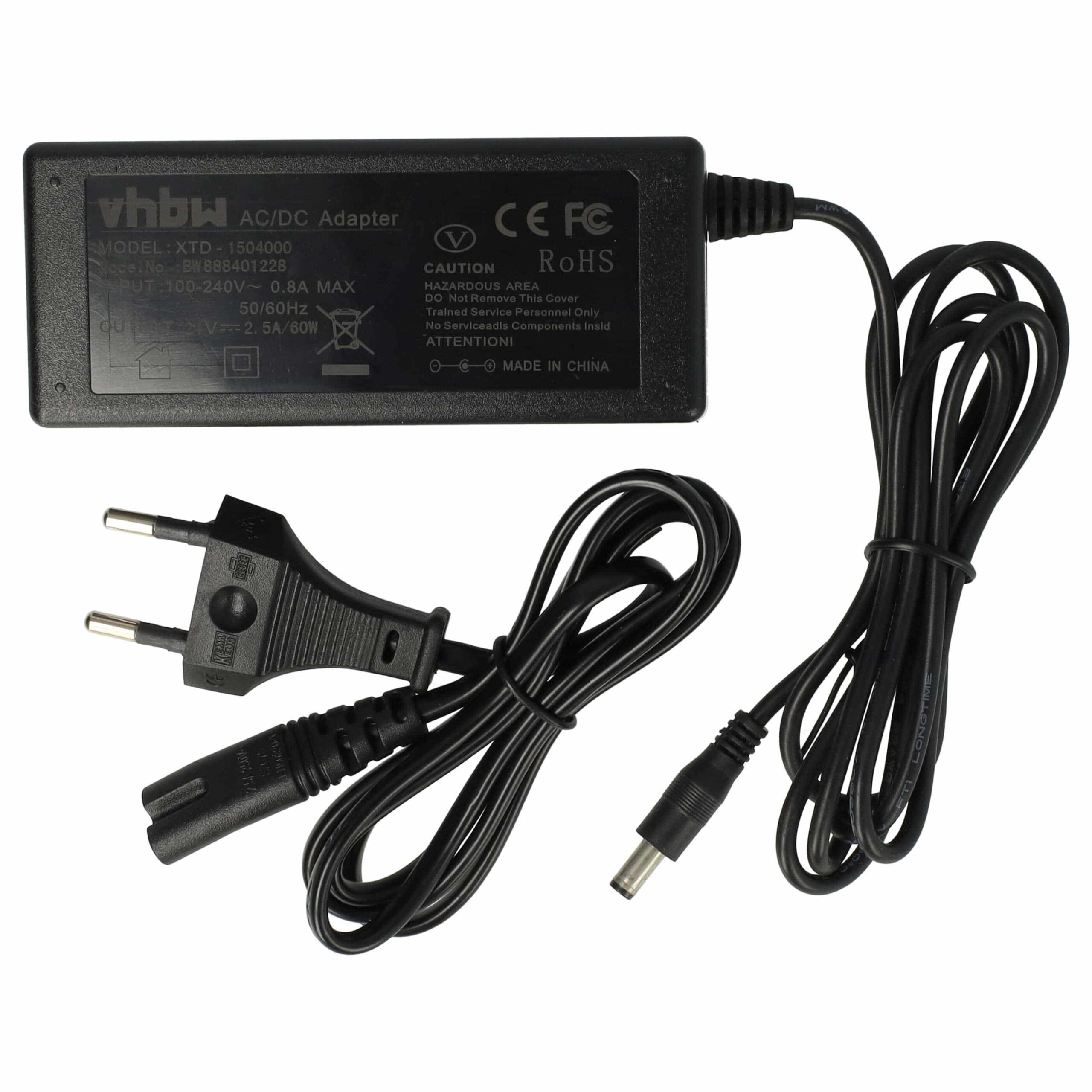 Carregador / Adaptador de Corrente vhbw para Neato BotVac e XV (24V, 2.5A, 60W)